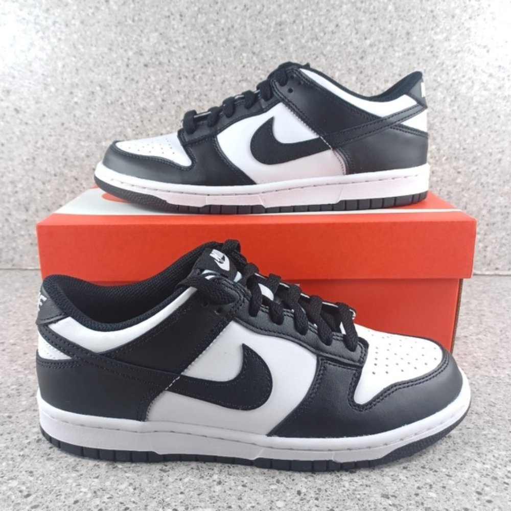 Nike Dunk Low White Black Panda Sneakers - Size 5.5Y & 6.5Y Shoes